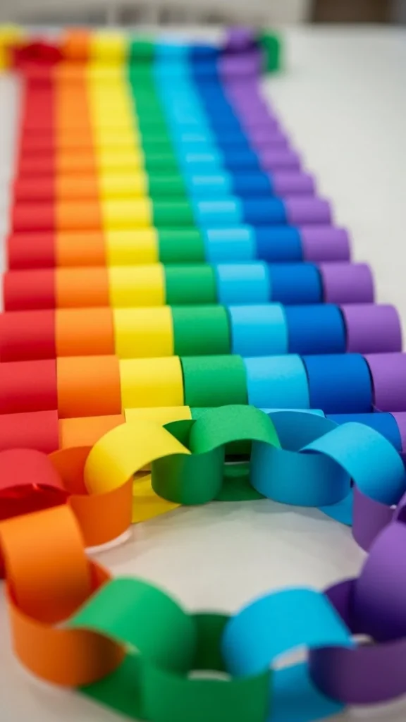 Rainbow Paper Chains
