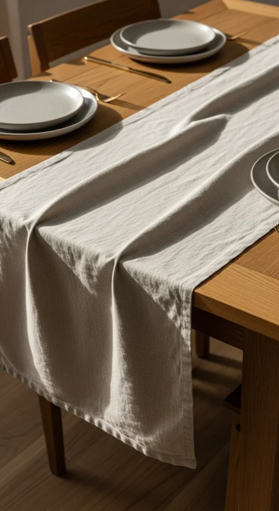 Soft Linen Neutral Runner