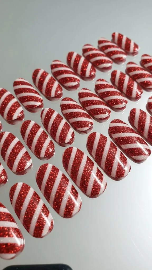 Candy Cane Stripes with Glitter