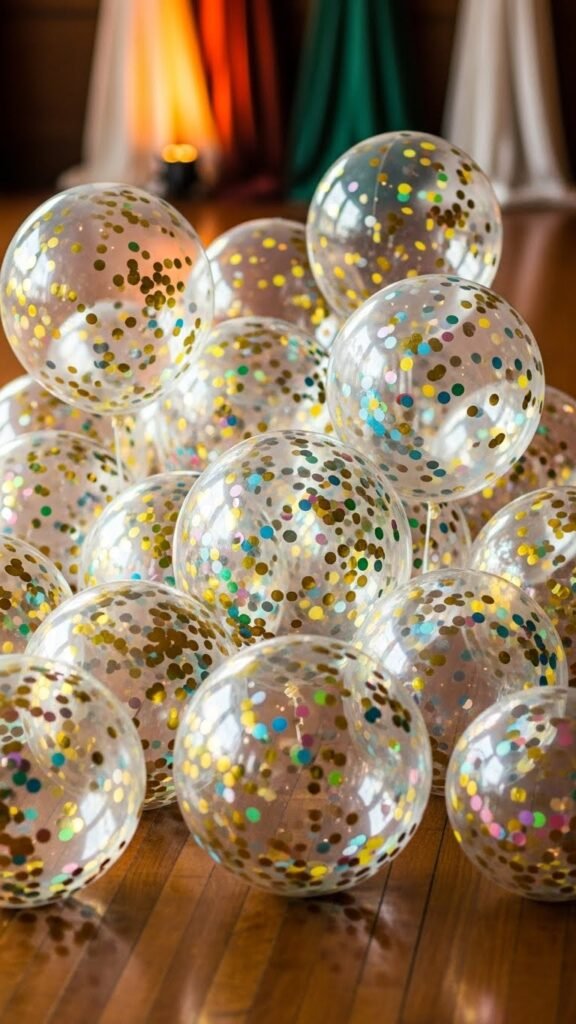 Floor-Scattered Confetti Balloons