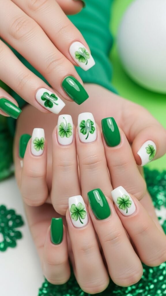 Green and White Mix Set