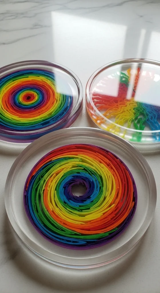  Paper Wrapped Resin Coasters