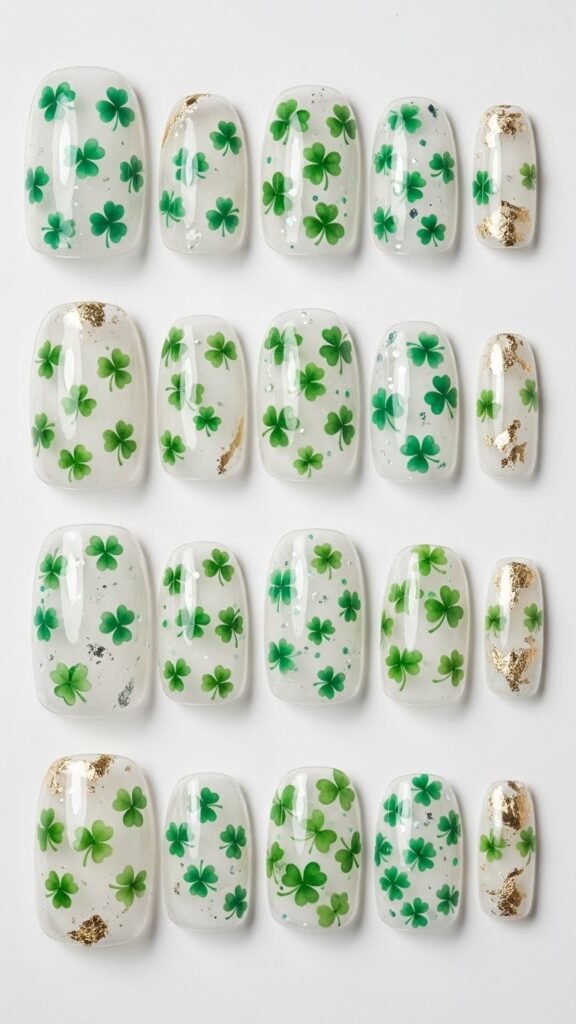 Clear Base Floating Clovers