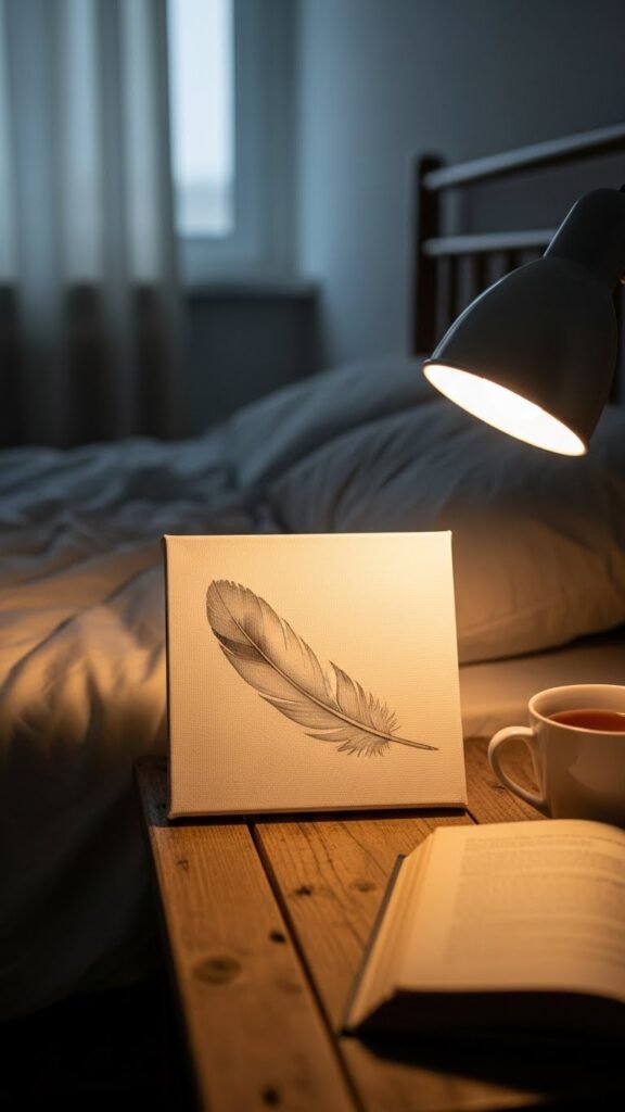  Feather Symbol Canvas