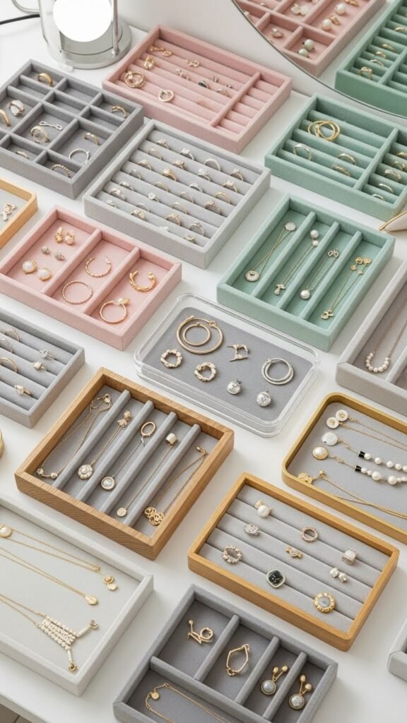  Jewelry Tray with Raised Dividers