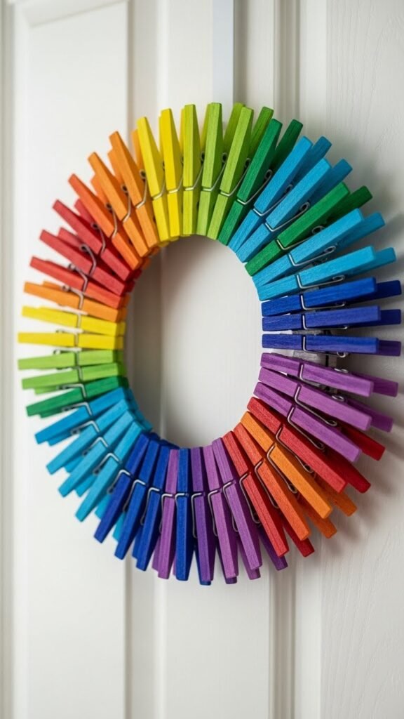 Mini Clothespin Rainbow