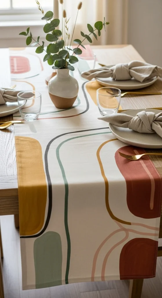 Painted Canvas Runner