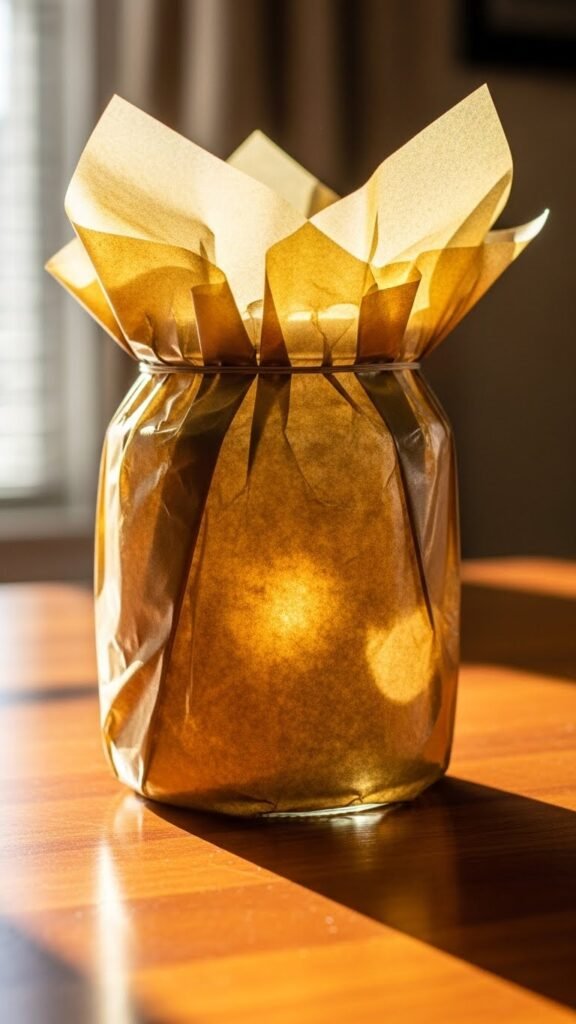 Tissue Wrap Gold Pot