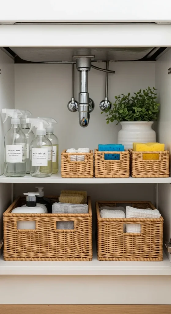  Under-Sink Organization With Baskets
