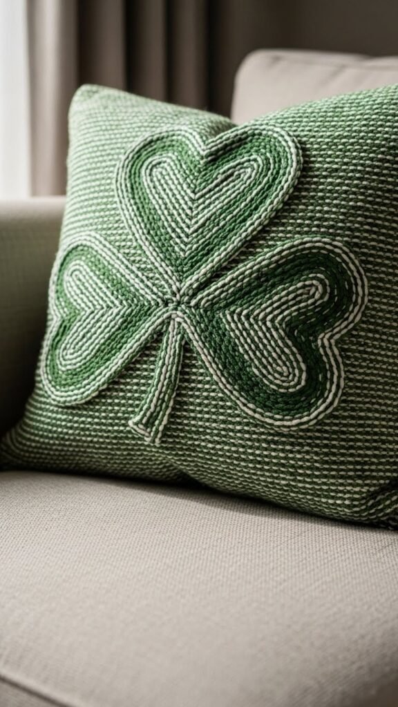 oven Cotton Shamrock Pillows
