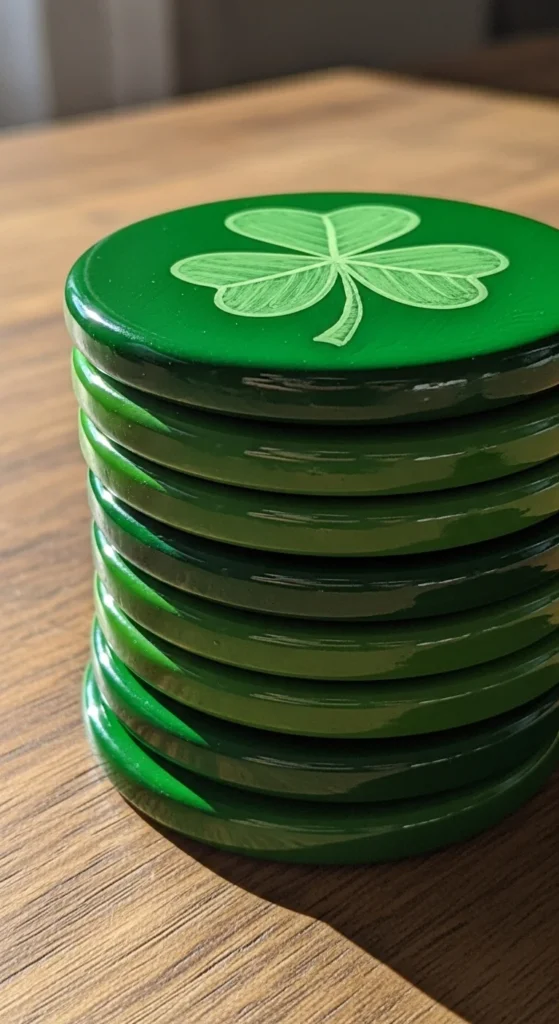 Painted Clover Discs With Gloss Finish