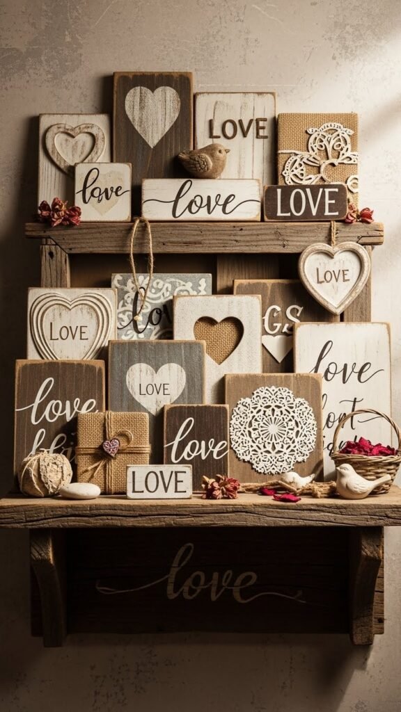 Rustic Love Shelf Sign
