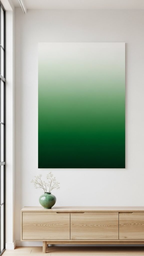 Green Gradient Ombre Print