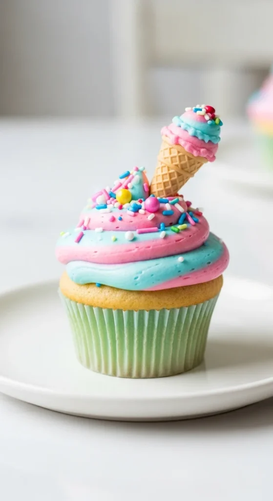 Ice Cream Cone Cupcake Picks