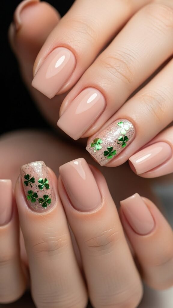  Micro Glitter Clover Accent