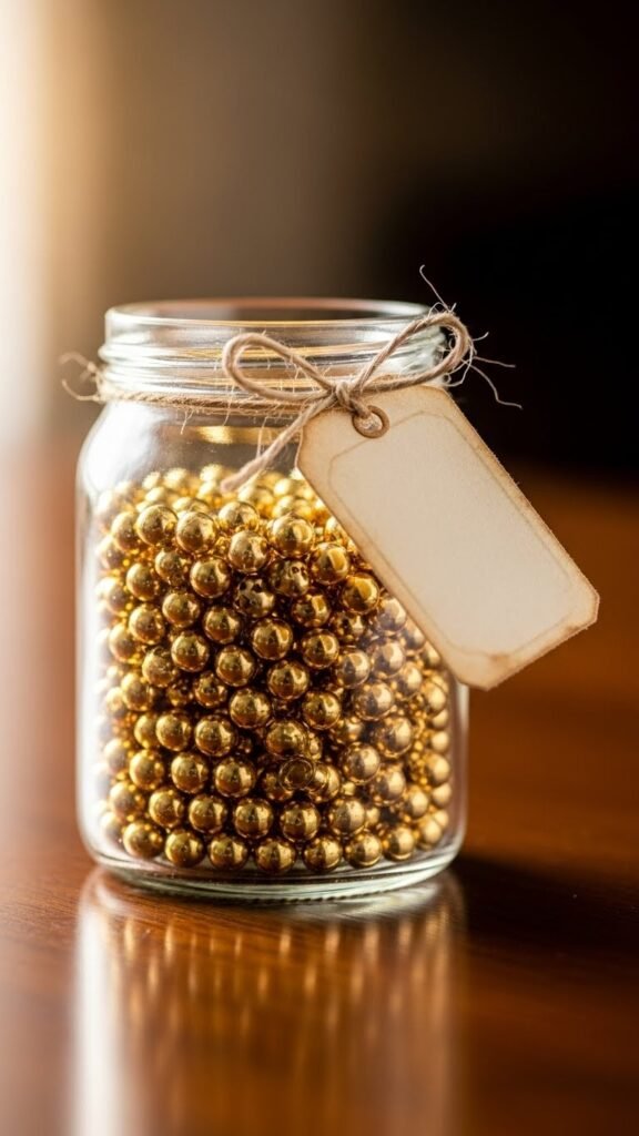 Name Tag Gold Jar