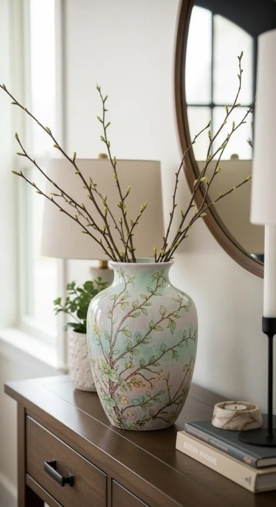 Painted Ceramic Vase Accent