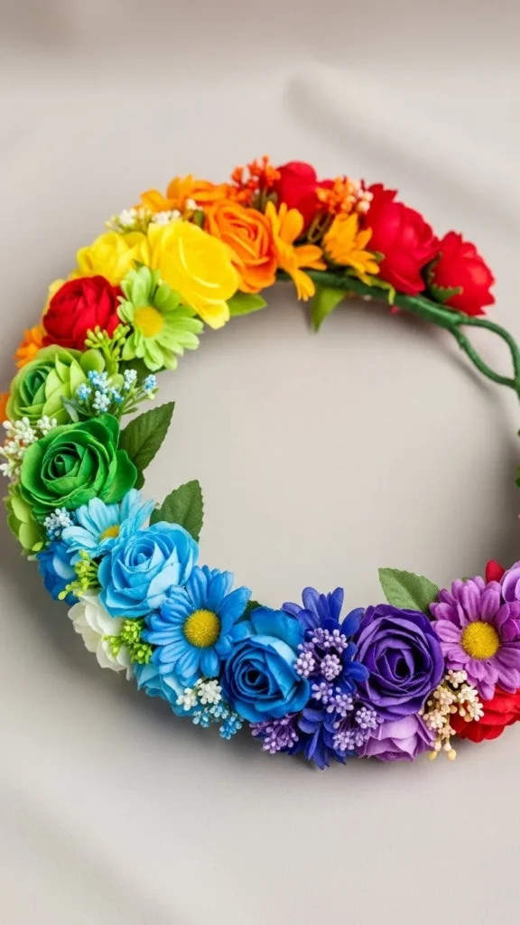  Rainbow Flower Crowns