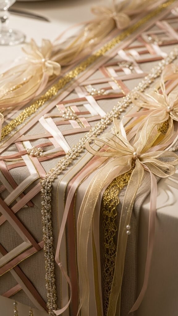 Ribbon Table Runner Accents