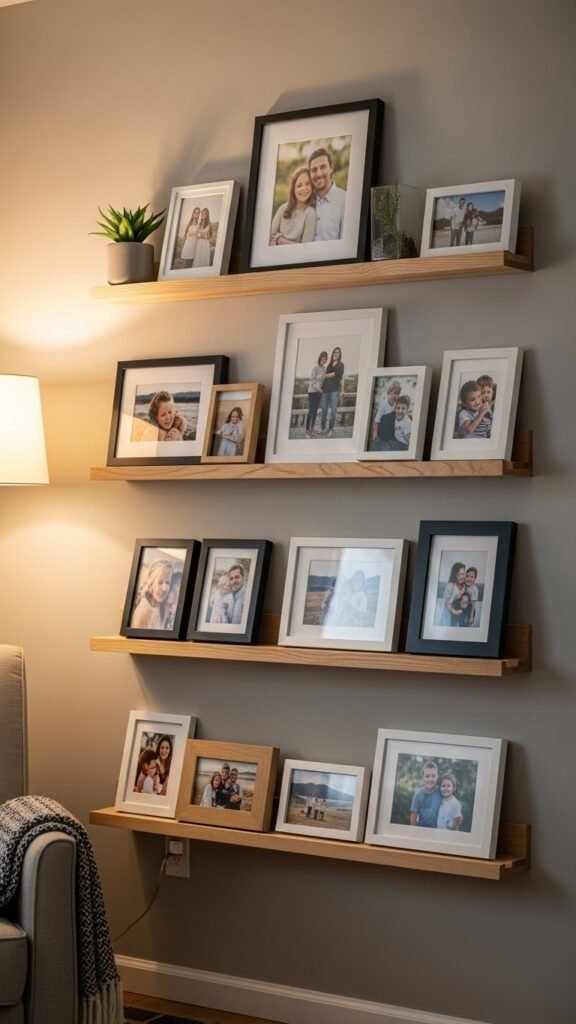 Floating Shelf Photo Gallery