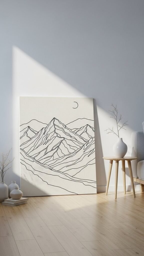  Mountain Line Landscape Canvas