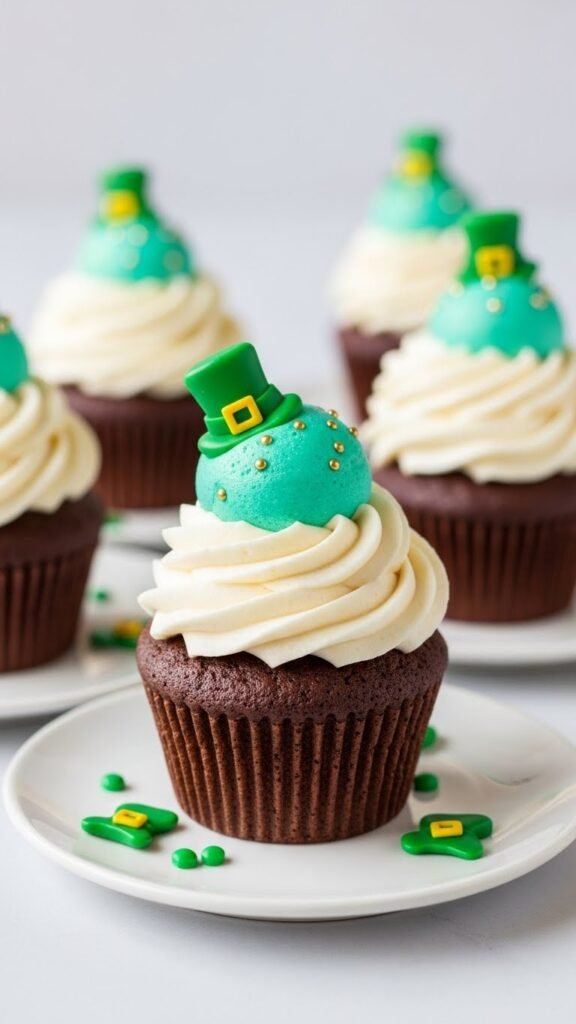 Chocolate Cupcakes with Gold Candy Mix