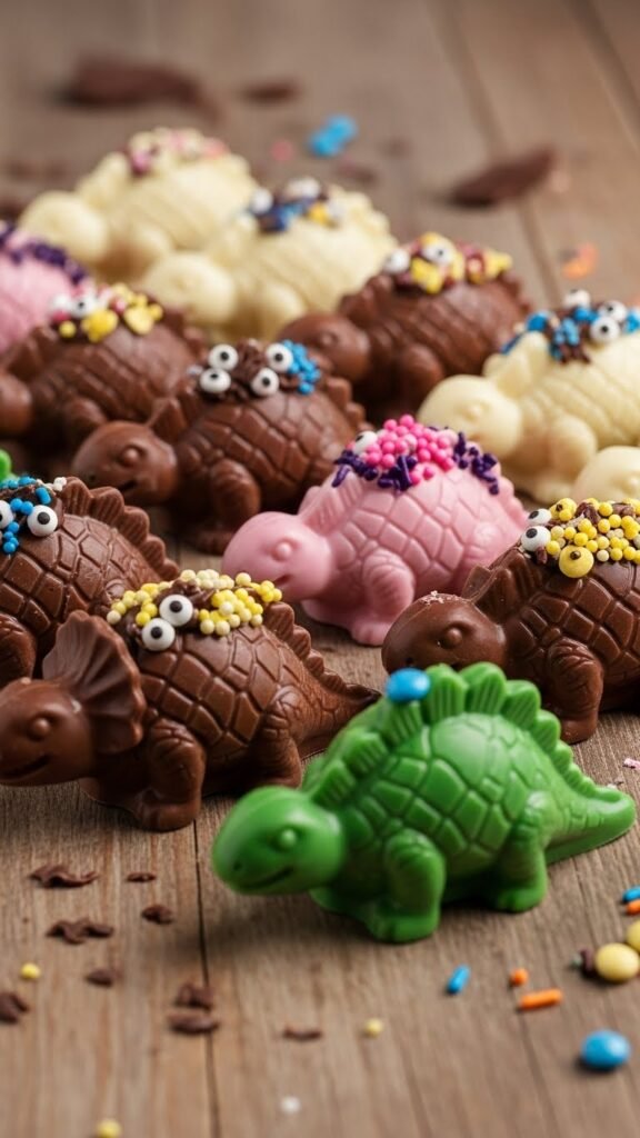 Dinosaur-Shaped Chocolates for Kids