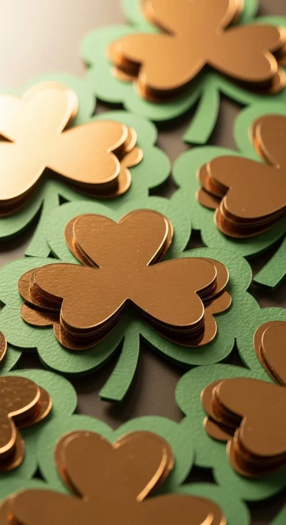  Layered Paper Clover Ornaments