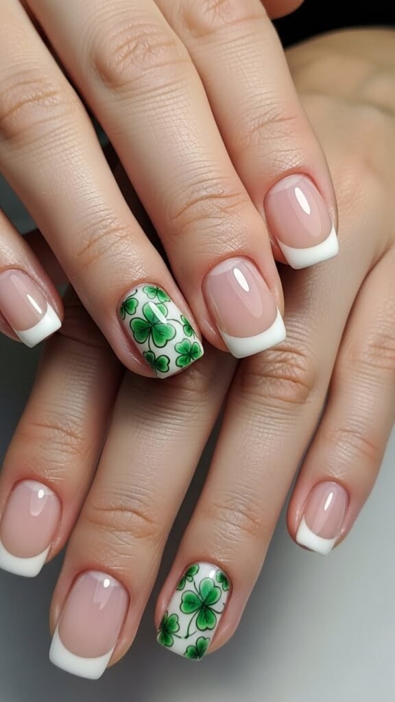 White Tips with Green Clover Cuticles