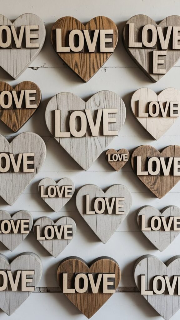 Wooden Letter Block Heart