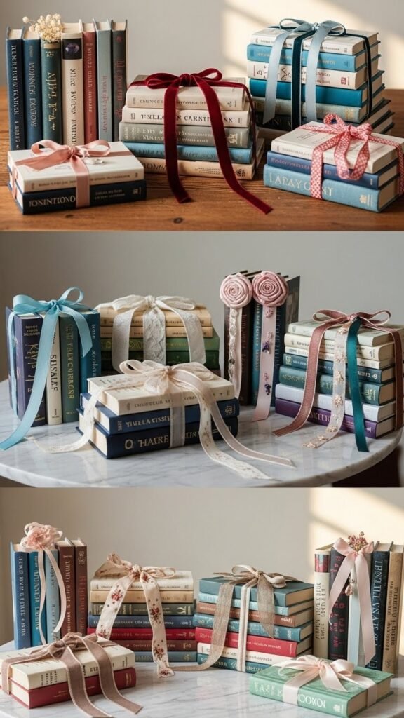 Ribbon Book Stack Ties