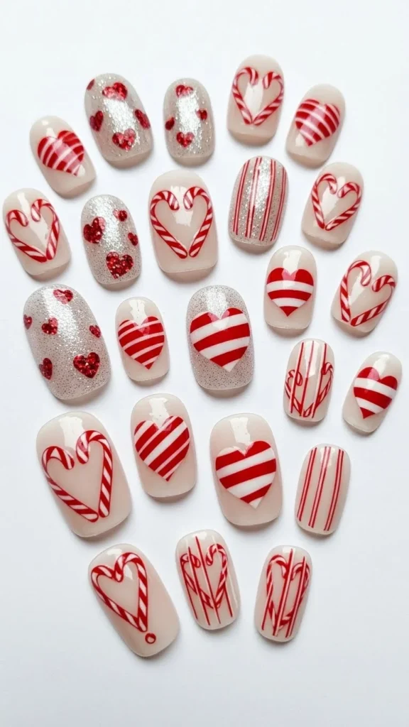 Candy Cane Hearts