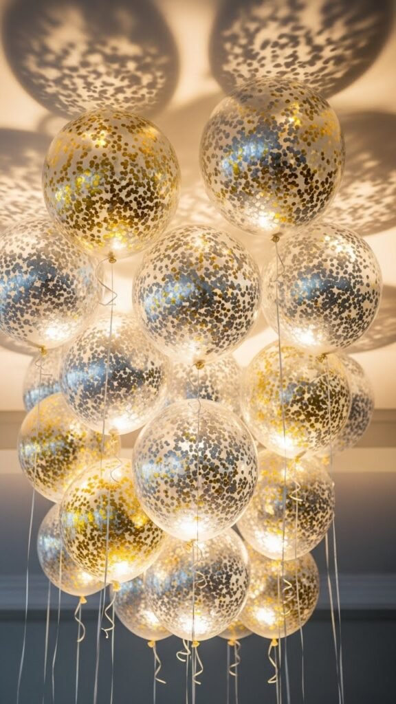 Confetti Balloons for Ceiling Decor