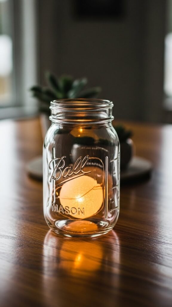 Minimal Clear Glow Jars