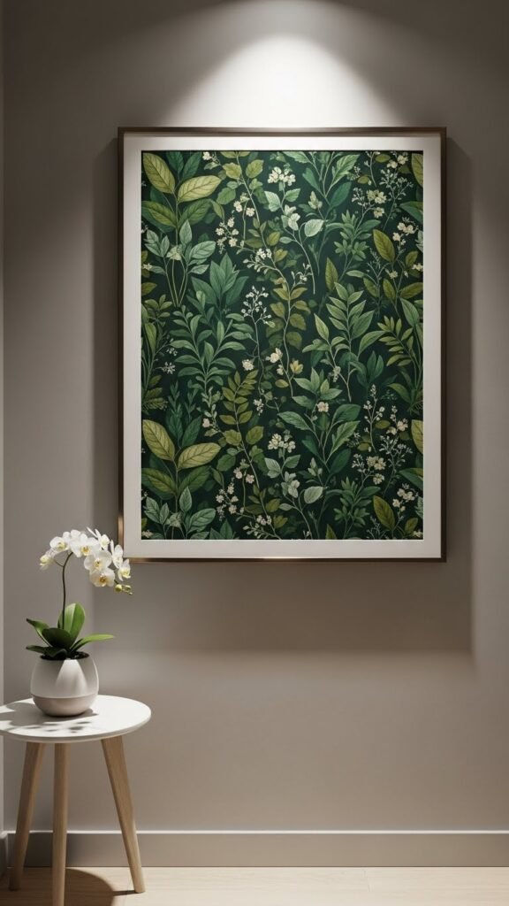 Botanical Pattern Wallpaper Panel