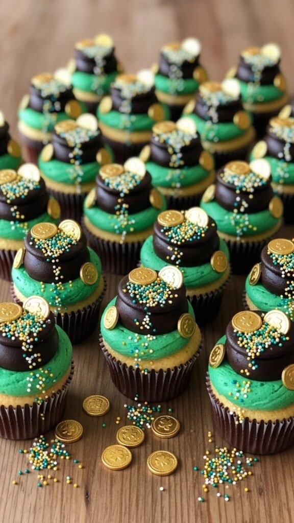 Cupcakes with Chocolate Button Pots