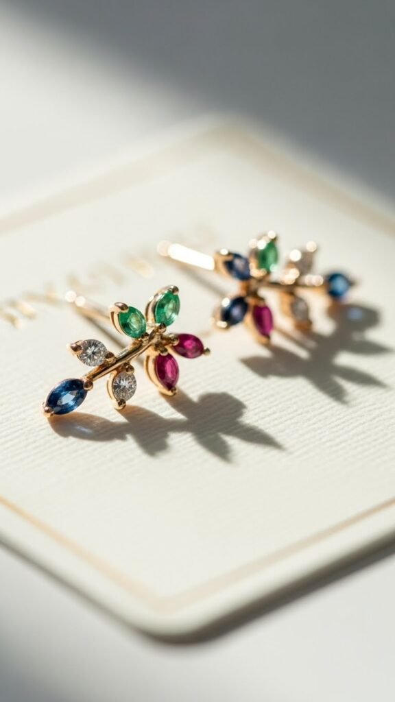 Gemstone Ear Climbers