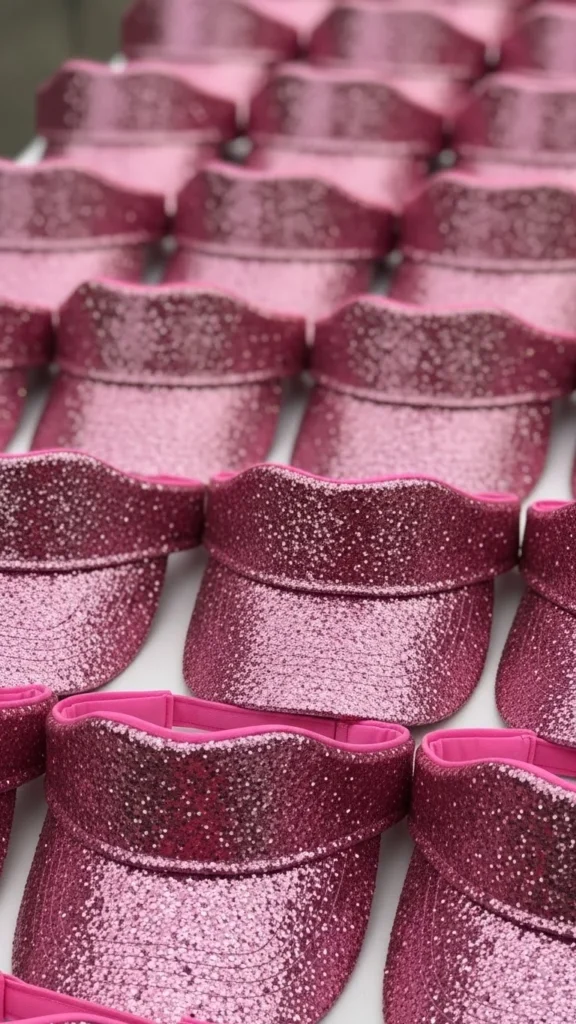 Pink Glitter Visor