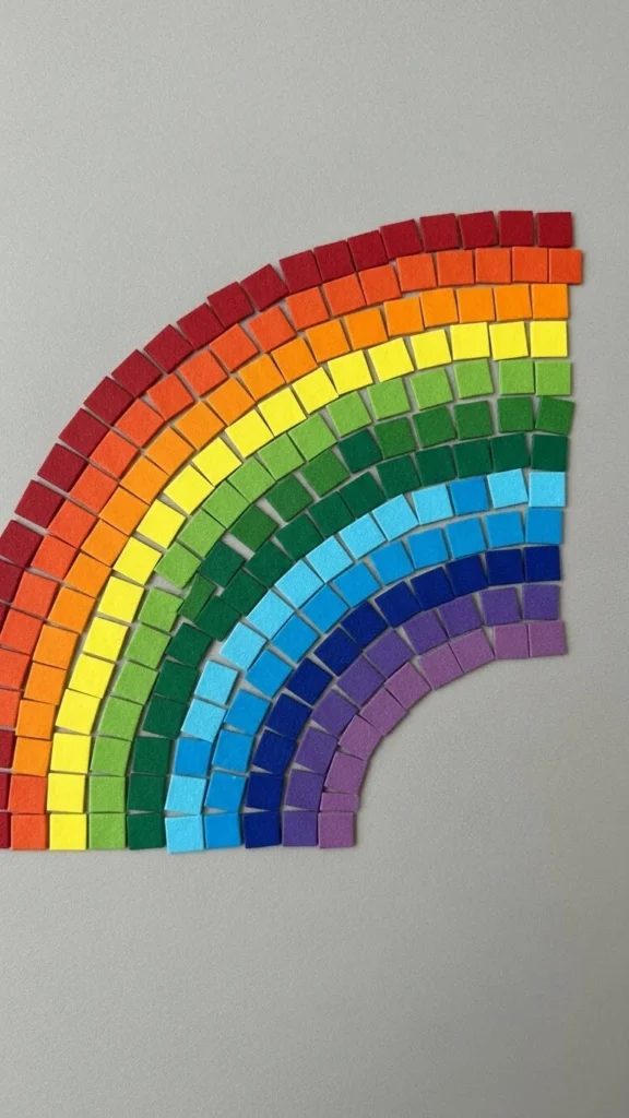 Rainbow Paper Mosaics