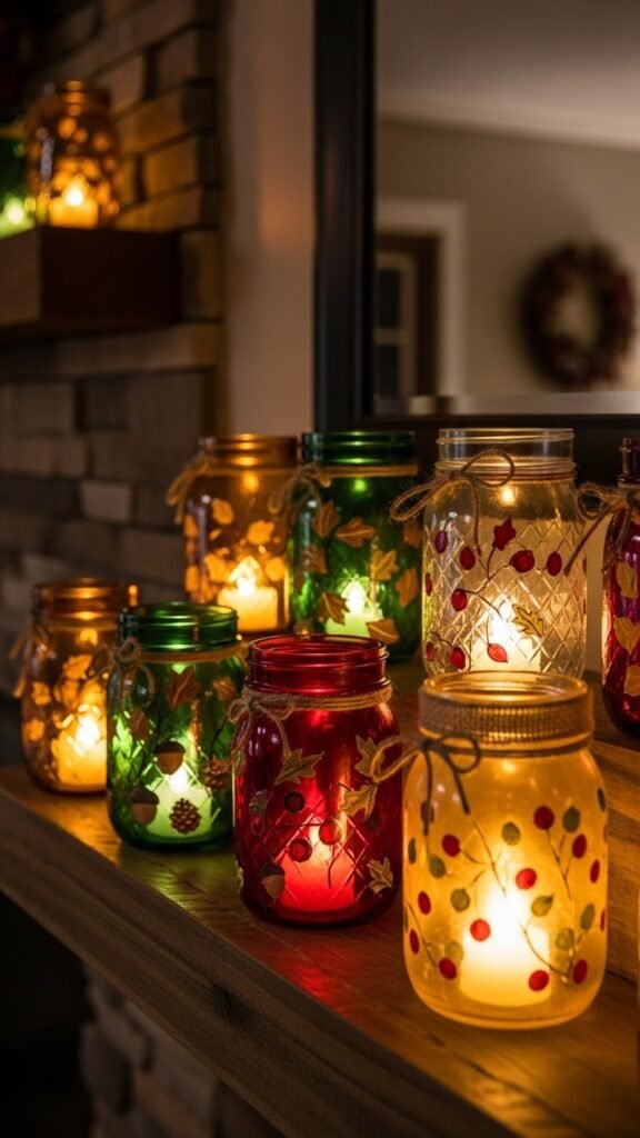 Seasonal Color Glow Jars