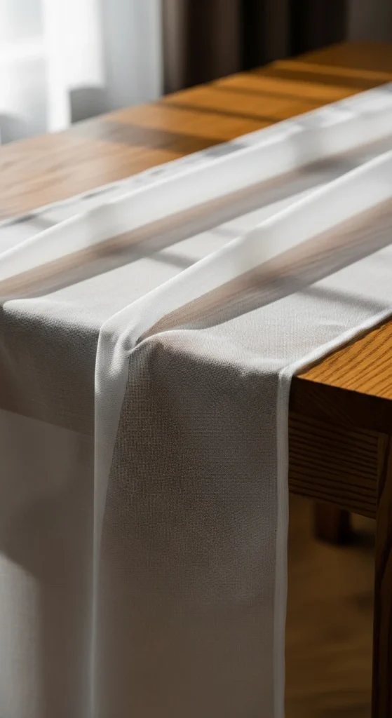  Sheer Fabric Overlay Runner