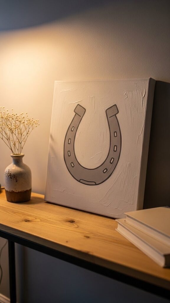 Horseshoe Outline Wall Art