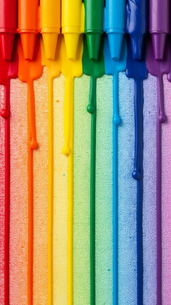 Rainbow Crayon Art