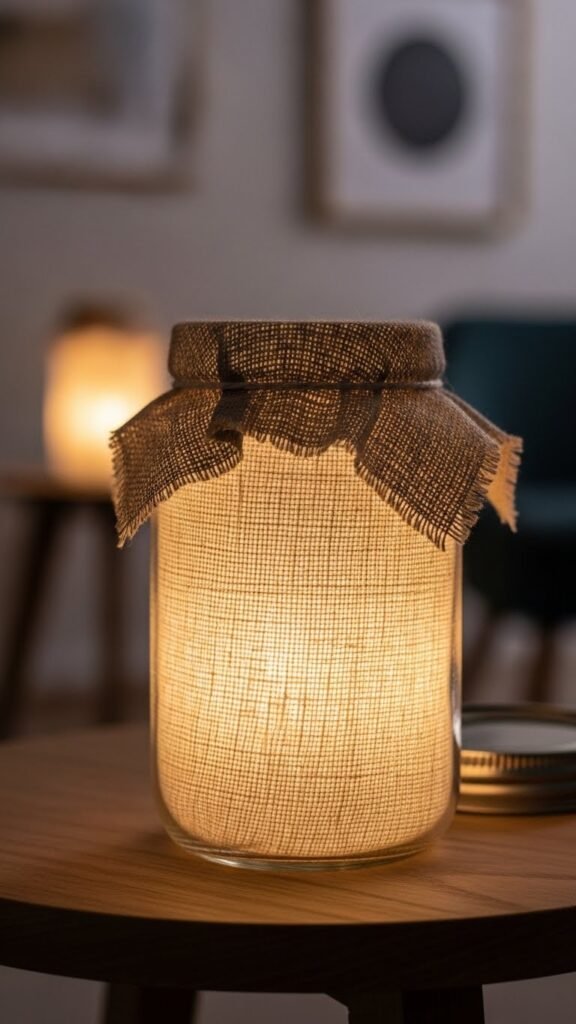 Fabric-Lined Glow Jars