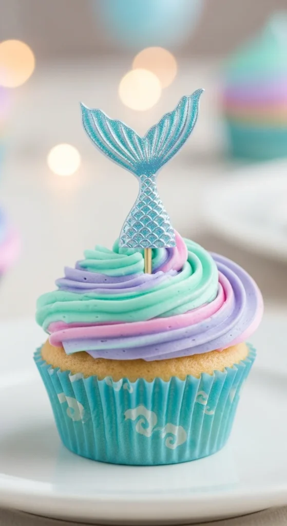  Mermaid Tail Cupcake Picks