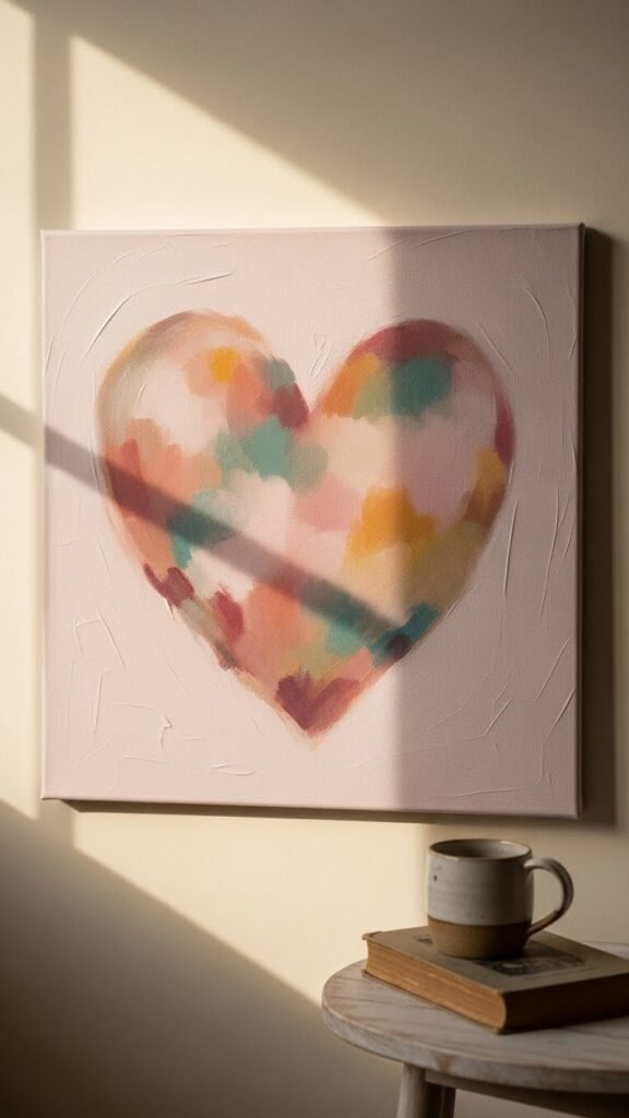 Abstract Heart Symbol Canvas