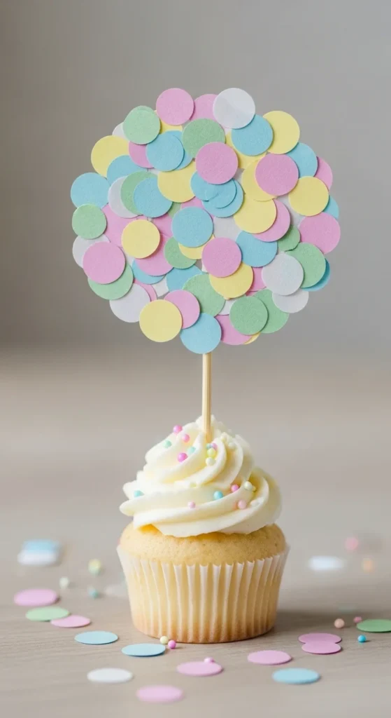 Confetti Dot Mini Cupcake Picks
