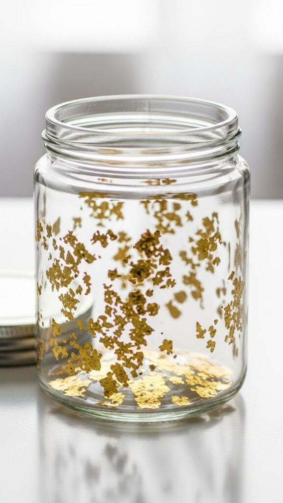 Gold Sticker Scene Jar