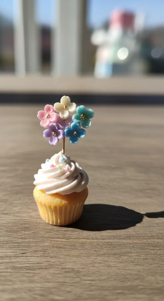Mini Flower Blossom Cupcake Picks