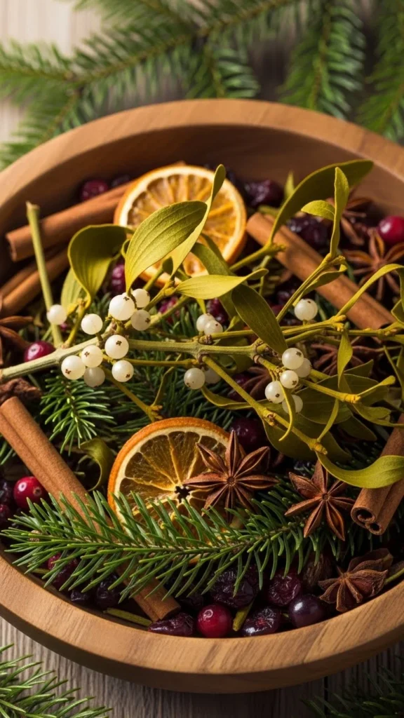 Mistletoe & Pine Needles